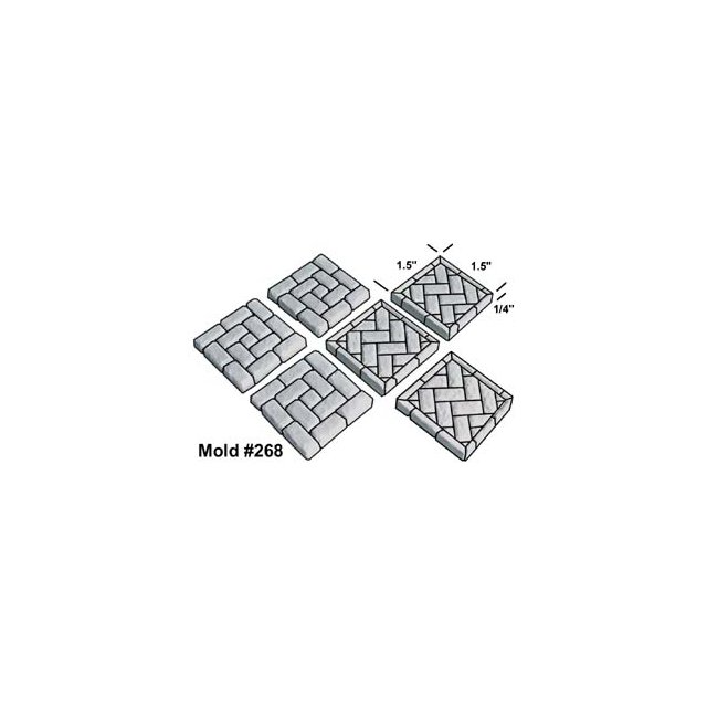 Brickwork Floor Tile  - Mold #268
