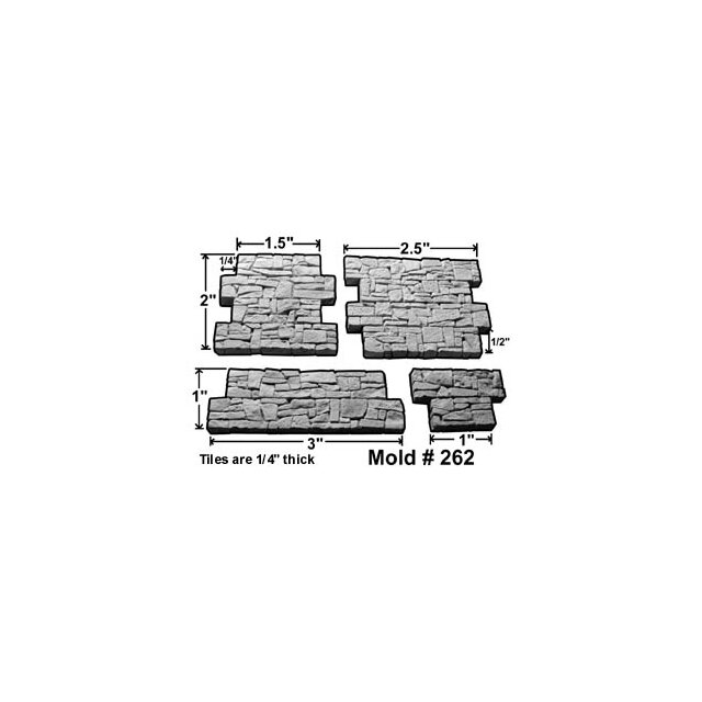 Rubble Slab Mold #262