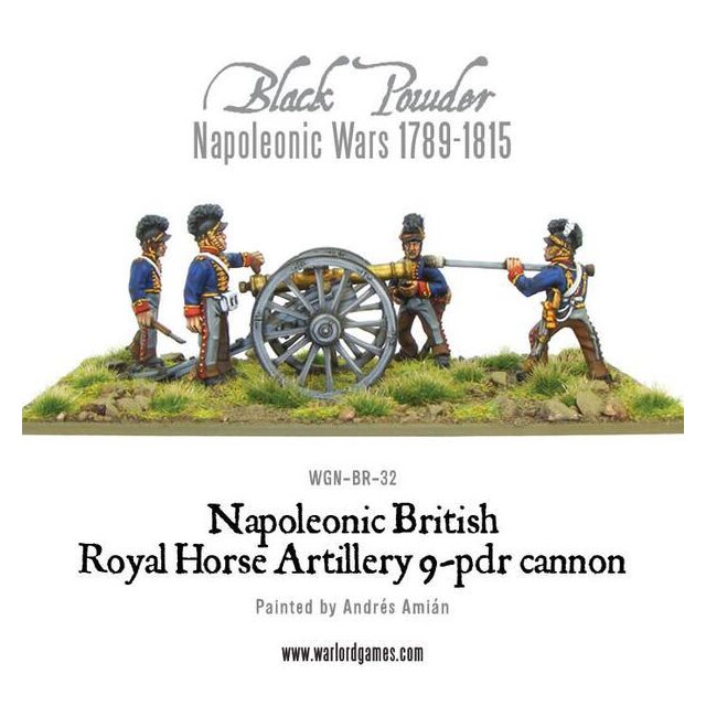 Napoleonic British Royal Horse Artillery 9-pdr cannon