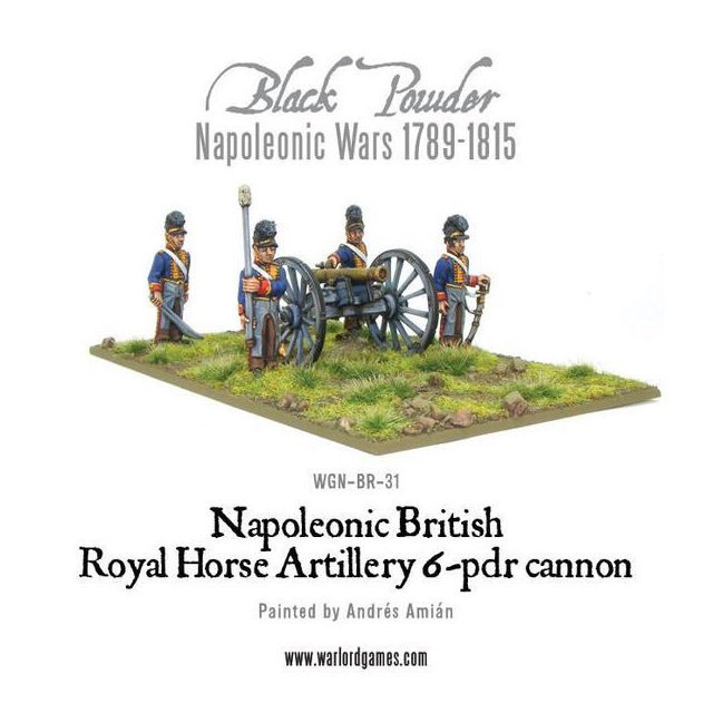 Napoleonic British Royal Horse Artillery 6-pdr cannon