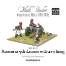 Napoleonic Russian 10-pdr Licorne howitzer 1809-1815 with crew firing