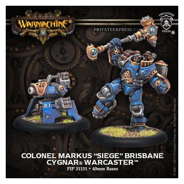 Colonel Markus Siege Brisbane (2) Cygnar Warcaster (resin/metal)