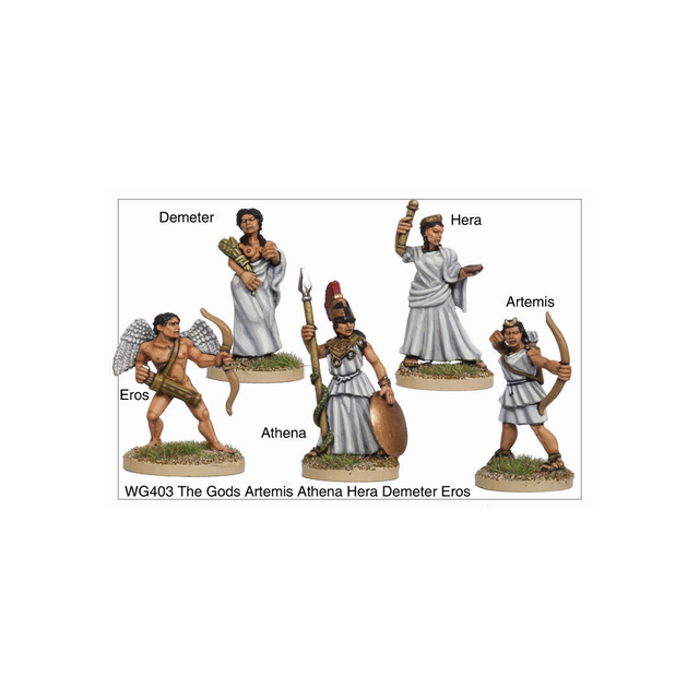 The Gods Artemis, Athena, Hera, Demeter and Eros