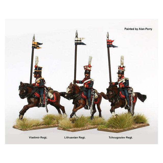 Uhlans, lances upright, galloping 1812-14