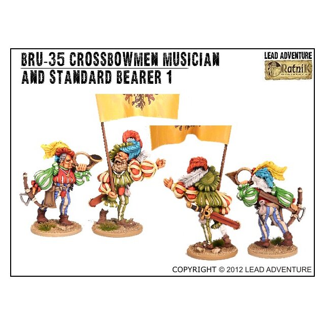 BRU-35 Crossbowmen Musician and Standard Bearer 1 (2)