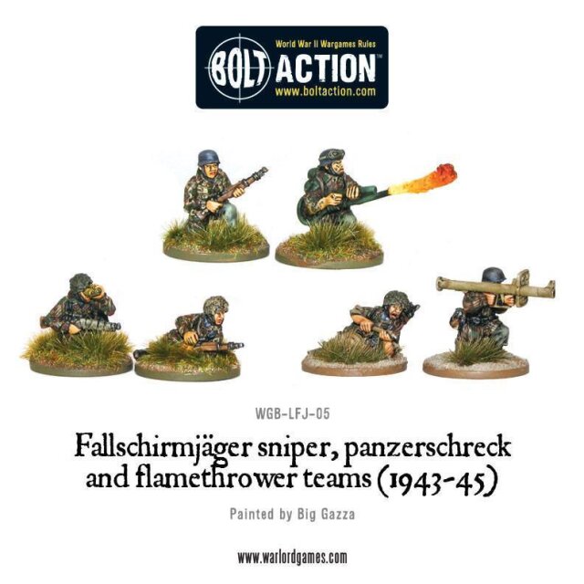 Fallschirmjager Flamethrower, Sniper & Panzerschreck (6)
