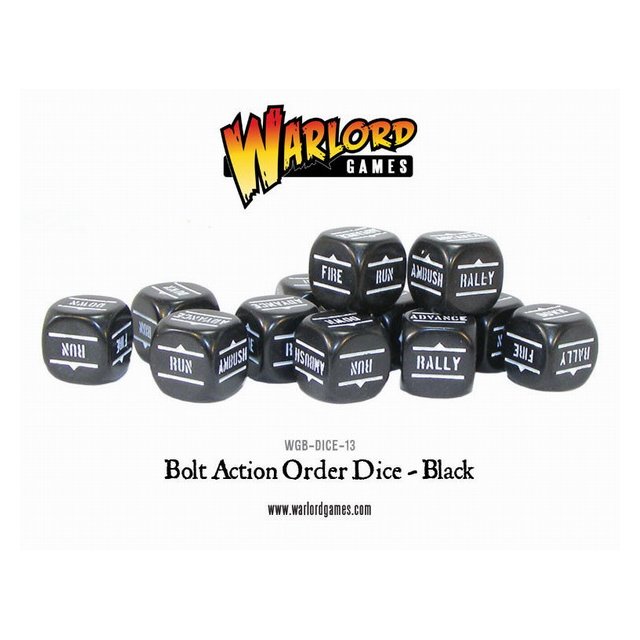 Bolt Action Orders Dice - Black