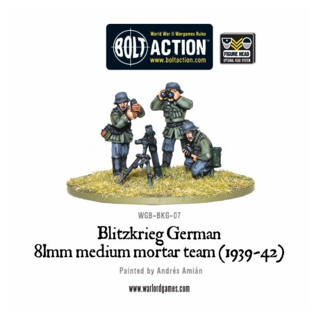 Blitzkrieg German 81mm medium mortar team (1939-42)