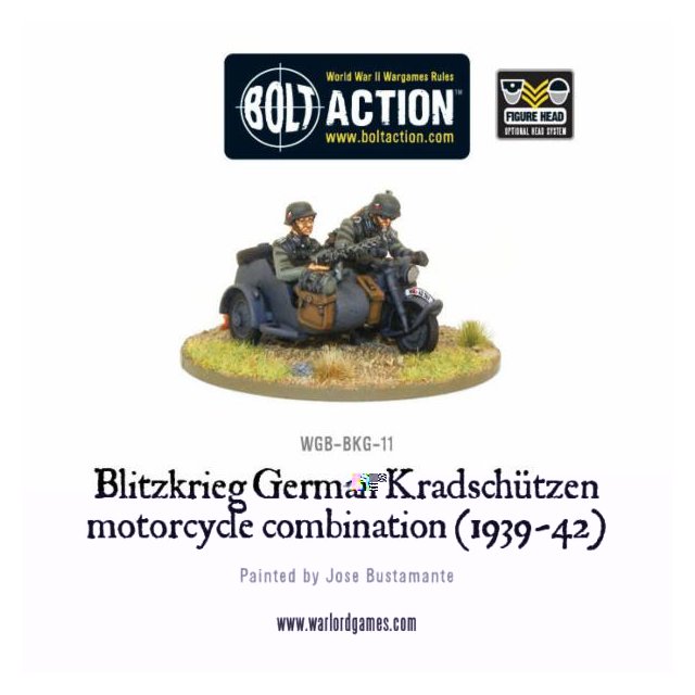 Blitzkrieg German Kradschützen Motorcycle combination (1939-1942