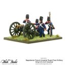 Napoleonic French Imperial Guard Foot Artillery firing howitzer