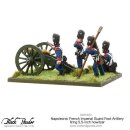 Napoleonic French Imperial Guard Foot Artillery firing howitzer