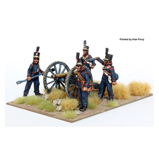 Foot artillery firing 6 pdr on bracket carriage 1807-14