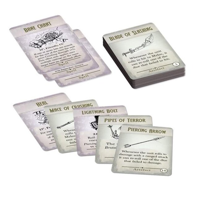 Kings of War 3rd Edition Spell & Artefact Cards