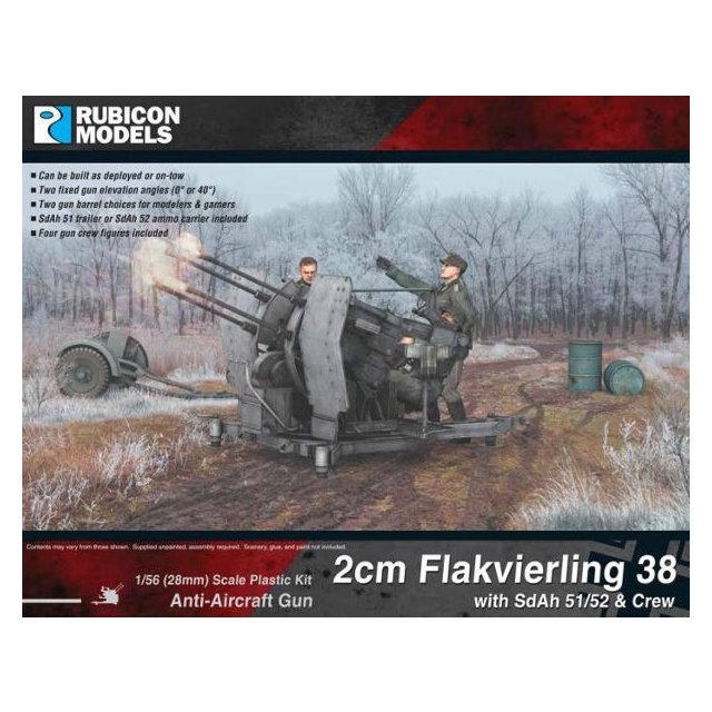 2cm Flakvierling 38 with SdAh 51/52 & Crew