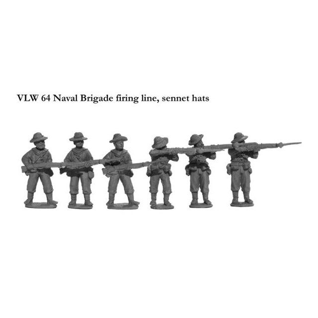 Naval Brigade firing line, sennet hats