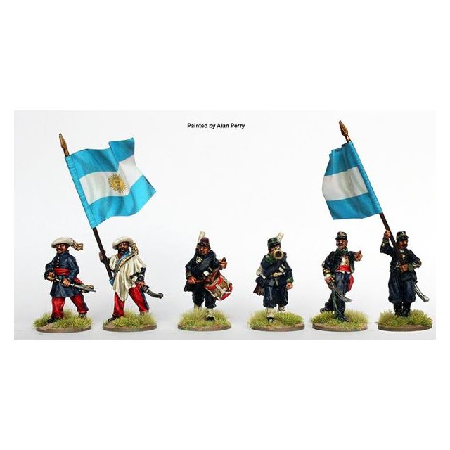 Argentine Infantry command advancing