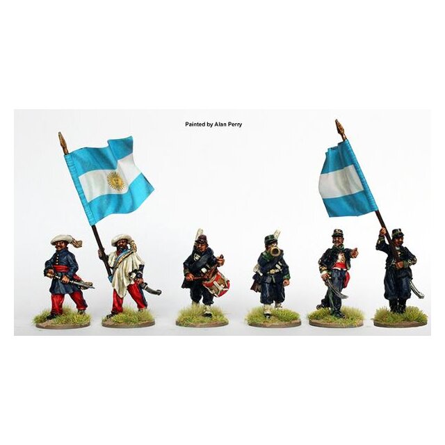 Argentine Infantry command advancing