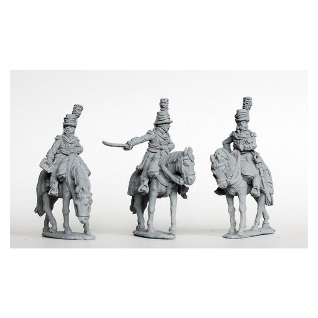 Mounted Colonels in round hats 1803-08