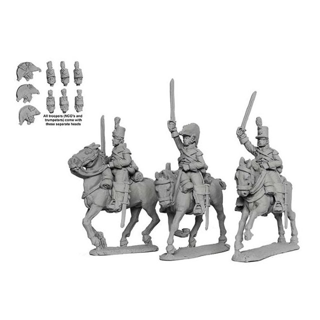 British Heavy Dragoons galloping attacking (boots and breeches),