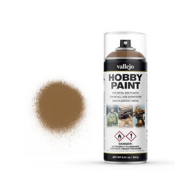 Vallejo Hobby Paint Spray Leather Brown (400ml.)