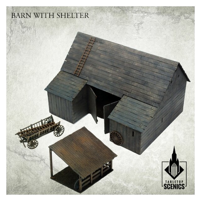 Barn with Shelter