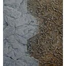 1.5" Hex Rock, Sticks and Leaves  Mold #176