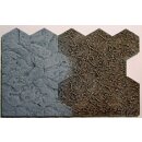 1.5" Hex Rock, Sticks and Leaves  Mold #176