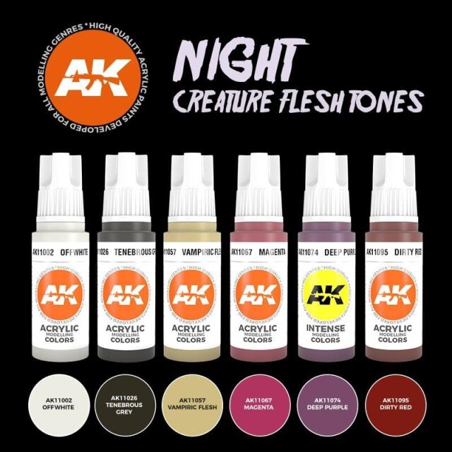 AK 3rd Gen: Night Creatures Flesh Tones Set (6x17mL)