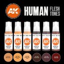 AK 3rd Gen: Human Flesh Tones Set (6x17mL)