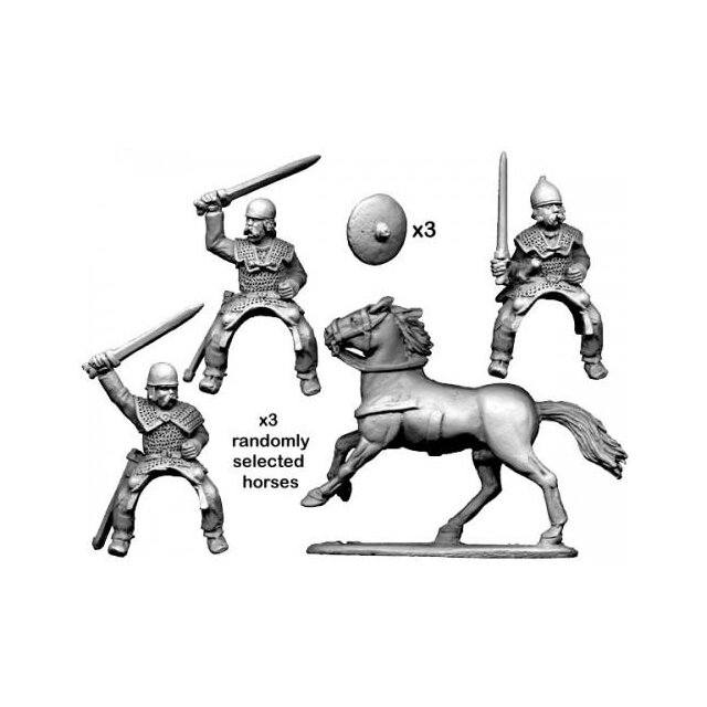 Mounted Armoured Nobles with Swords