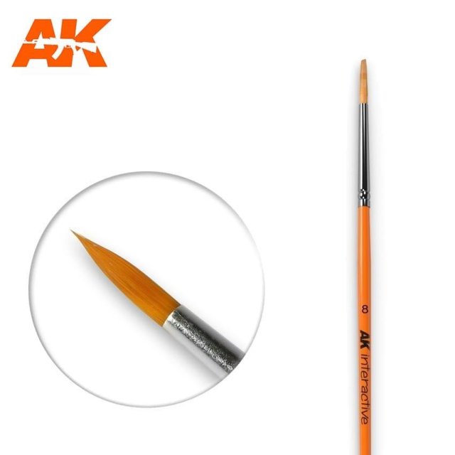 AK Round Brush 8 Synthetic