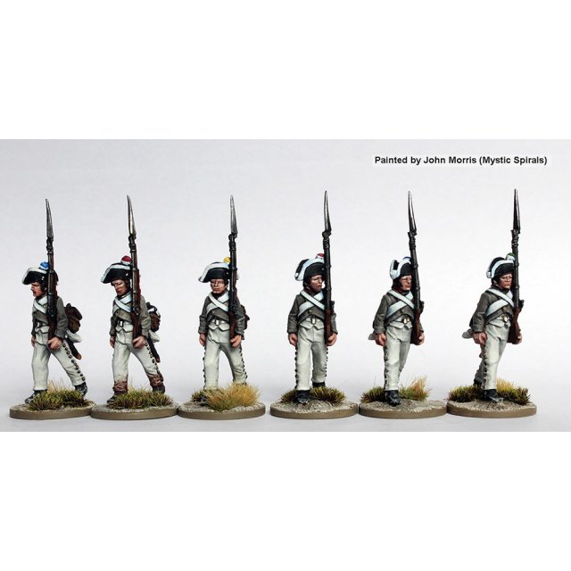 Musketeers marching, campaign dress
