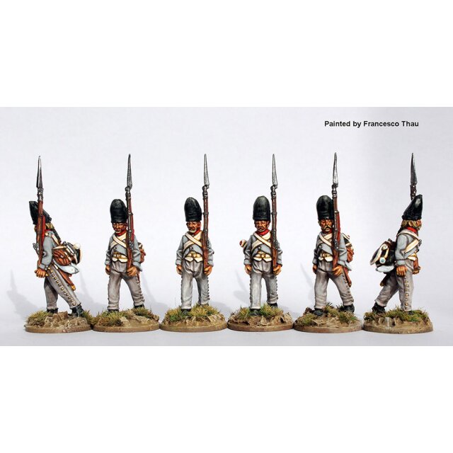 Grenadiers marching, campaign dress