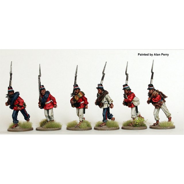 Paraguayan Infantry advancing shouldered arms