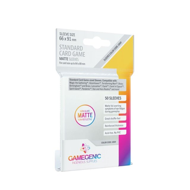 Kartenhüllen: Gamegenic MATTE Sleeves Standard Clear (50)