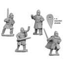 Unarmoured Norman Infantry Command (4 figs)