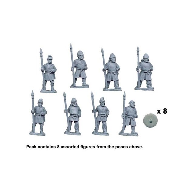 Saxon Fyrd/Thegns with spears upright (8)