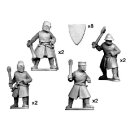 Dismounted knights with axes & maces