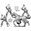 Mounted knights with axes & maces
