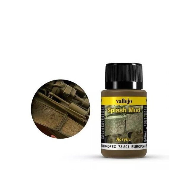 Vallejo Weathering Effects Splash Mud European 40 ml 