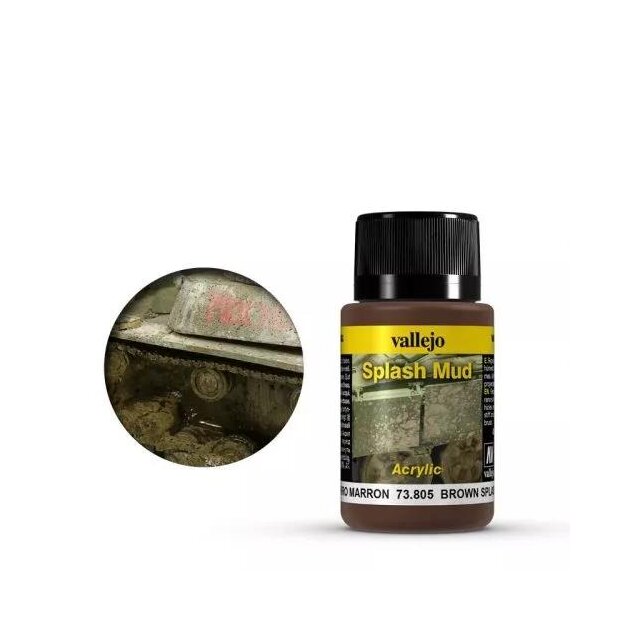 Vallejo Weathering Effects Splash Mud Black 40 ml 