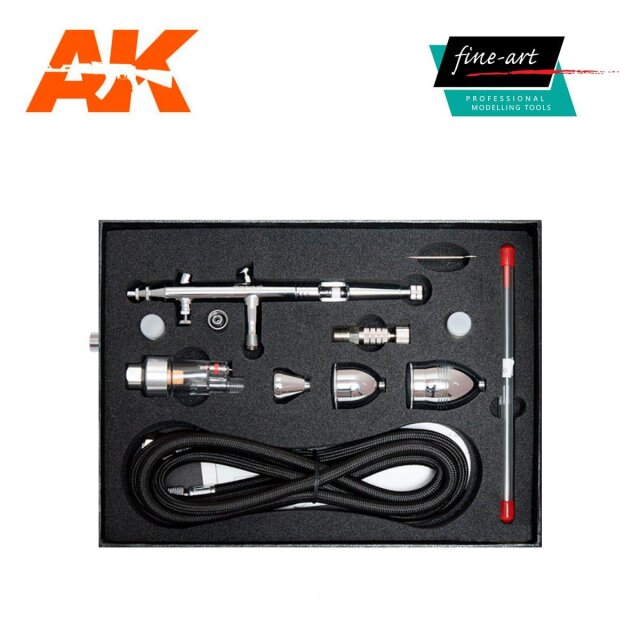 Airbrush set 186AK Fine Art 0.2, 0.3, 0.5mm