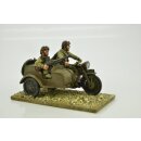 French Motorcycle and Sidecar with Riders