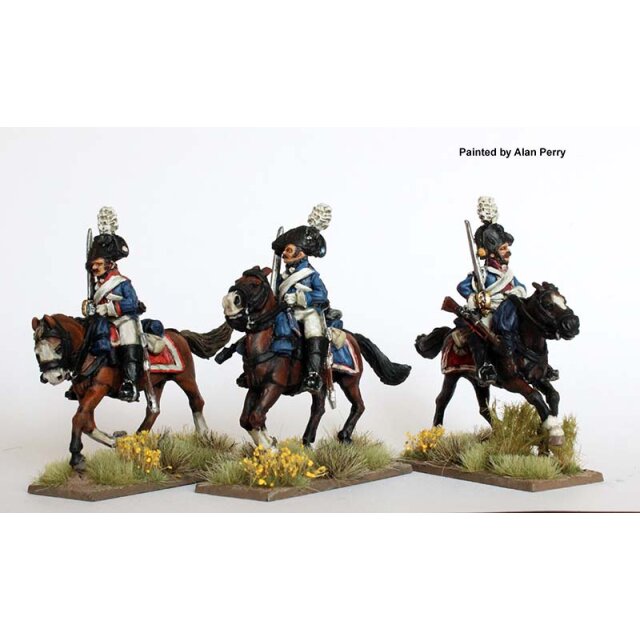 Dragoons galloping, swords shouldered