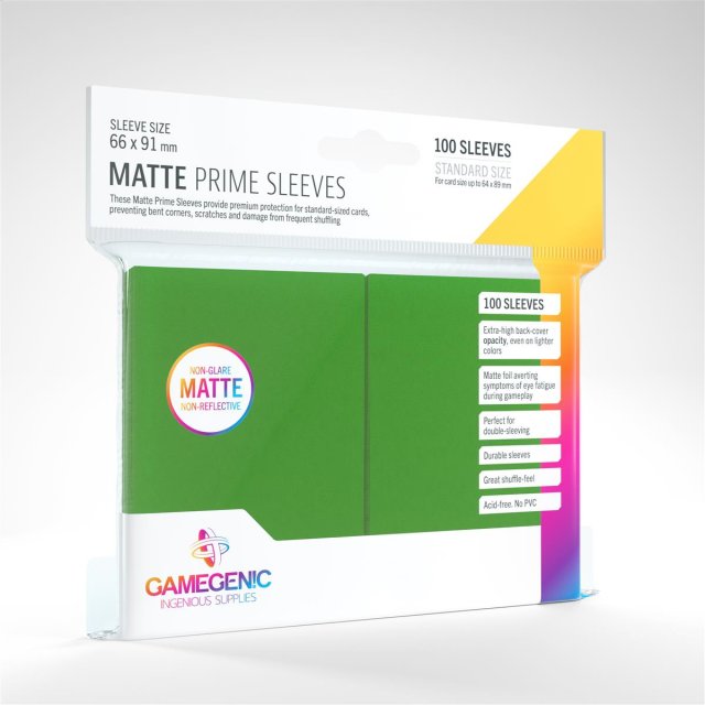 Kartenhüllen: Gamegenic MATTE Prime Sleeves Standard Green (100)