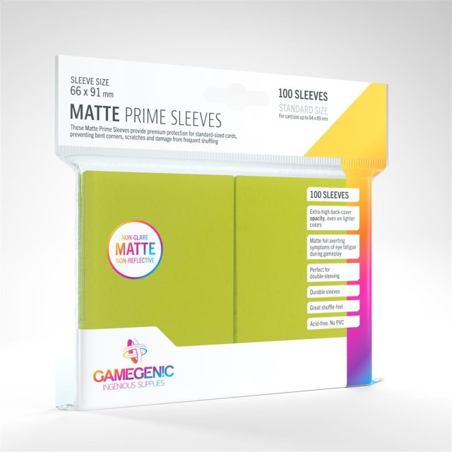 Kartenhüllen: Gamegenic MATTE Prime Sleeves Standard Lime (100)