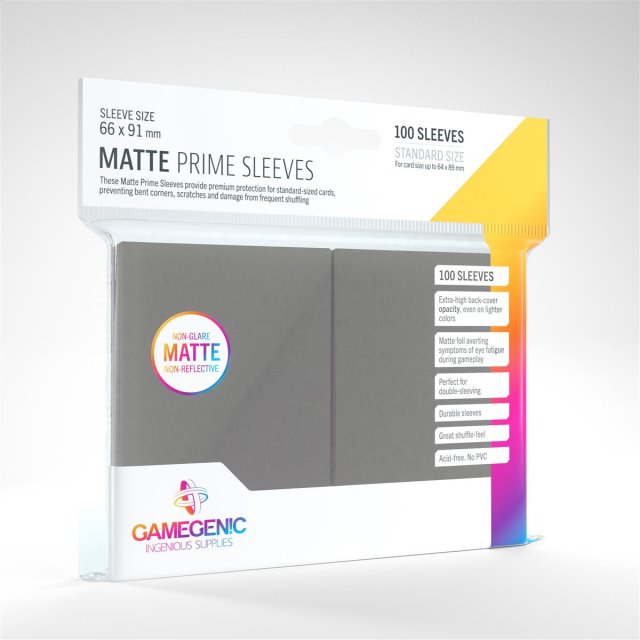 Kartenhüllen: Gamegenic MATTE Prime Sleeves Standard Dark Gray (100)
