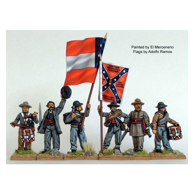 Confederate Infantry command standing