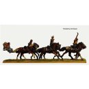 Confederate six horse limber team galloping