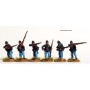 Union Infantry firing line, sack coats